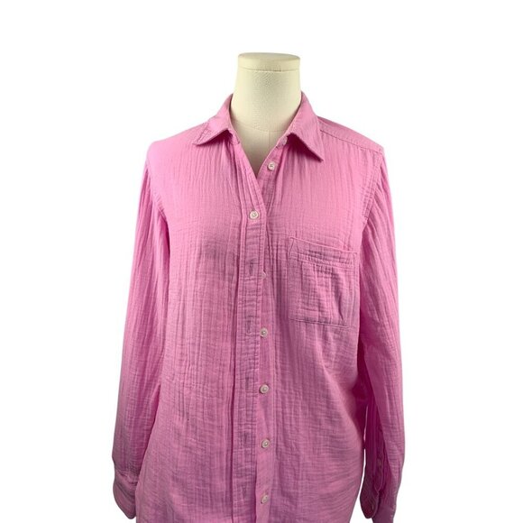 J. Crew Womens Pink Long-Sleeve Button-Down Shirt XS 100% Cotton - Picture 3 of 7